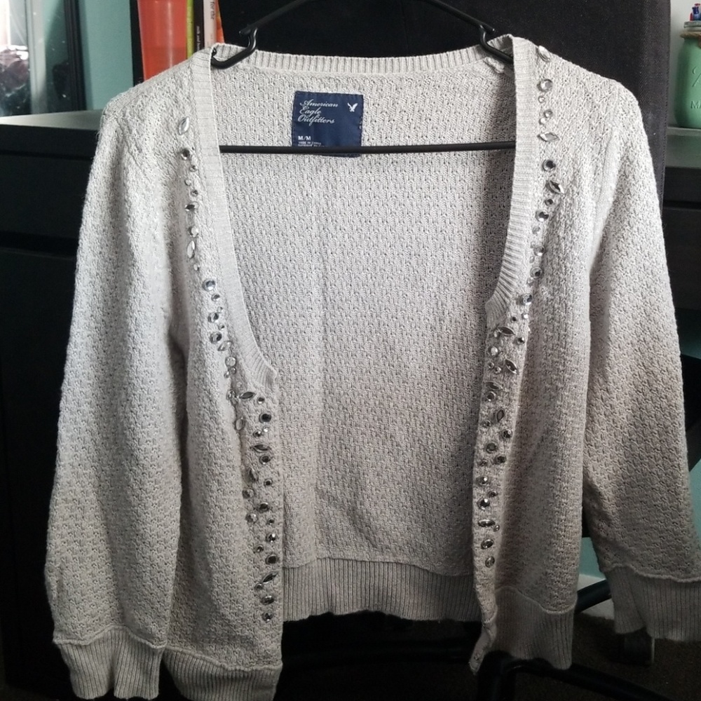 Women's American Eagle light grey cardigan